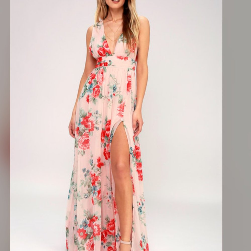 Lulu Pink Floral Maxi